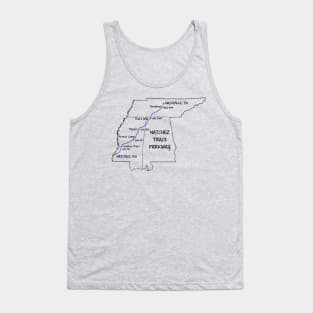 Route Map Design, The Natchez Trace Parkway Tank Top